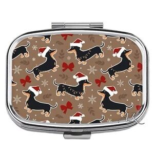 Dachshund Santa Pill Box 🐾 Doxie Wiener